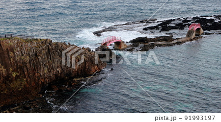 津軽半島高野崎赤い二つの橋 津軽半島高野崎赤い二つの橋 91993197