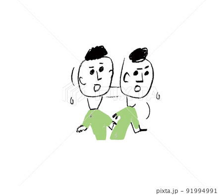 右往左往 焦る男性 右往左往 焦る男性 91994991