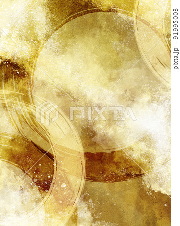 金箔の抽象的な和風背景 91995003