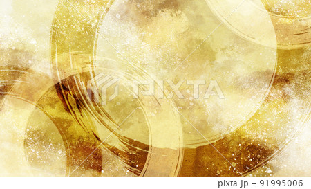 金箔の抽象的な和風背景 91995006