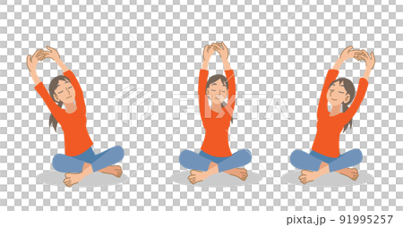 フィットネスをする女性のベクター素材 91995257