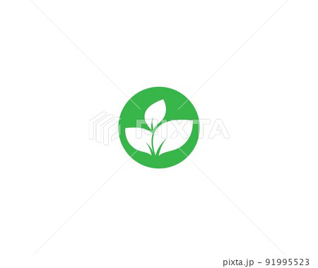 Leaf symbol vector icon 91995523
