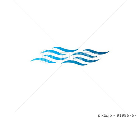 Wave symbol vector illustration design 91996767