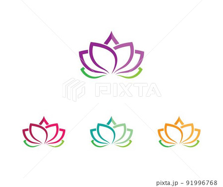 Lotus symbol vector icon illustration 91996768