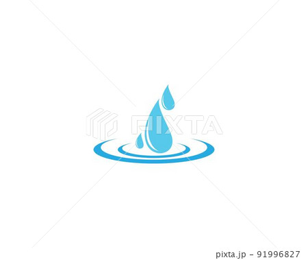 Water drop vector icon illustration 91996827