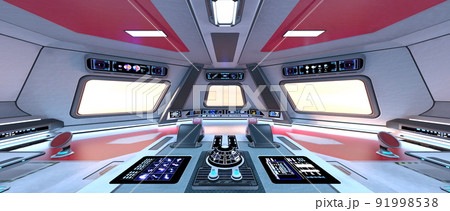 宇宙船内の風景 91998538