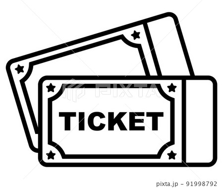 flat icon of entrance ticket to the event. flat icon of entrance ticket to the event. 91998792