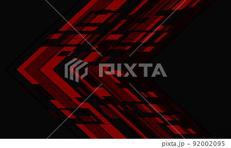 Abstract red black geometric arrow direction design modern futuristic technology background vector 92002095