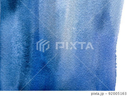 Blue Watercolor brush strokes background. Abstract art Aquarelle texture with torn edge 92005163