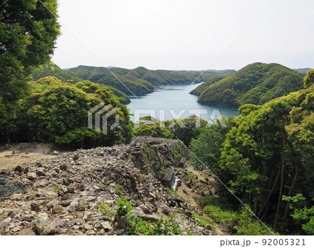 対馬・金田城 東南角石塁 92005321