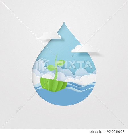地球の水と自然の問題について考える ペーパーカット 地球の水と自然の問題について考える ペーパーカット 92006003