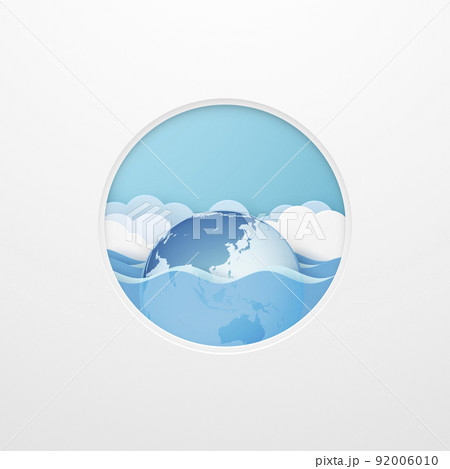 ペーパーカット　ウェーブ　地球の環境問題 92006010