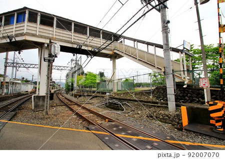 解体・撤去前の姿…鬼怒川線・大桑駅の跨線橋 解体・撤去前の姿…鬼怒川線・大桑駅の跨線橋 92007070