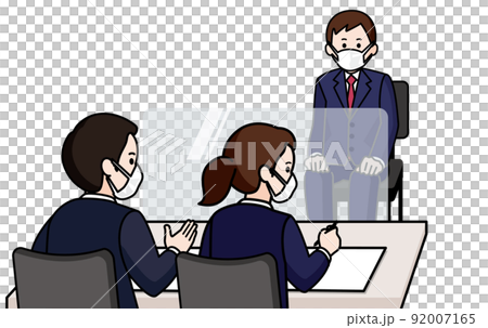 Men who are interviewed with masks Interviewers Men and women Men who are interviewed with masks Interviewers Men and women 92007165