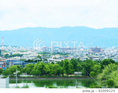 堺市 美原区の風景 チルトシフト 堺市 美原区の風景 チルトシフト 92009124