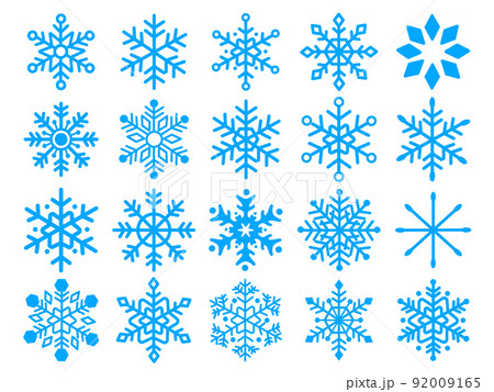 雪の結晶（水色） 92009165