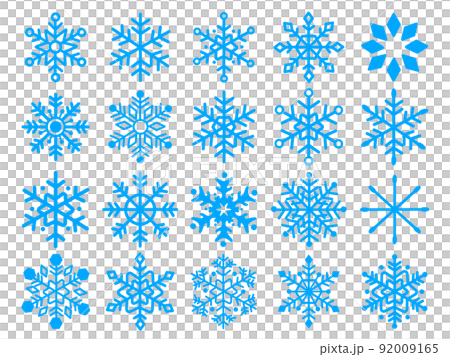 雪の結晶（水色） 92009165