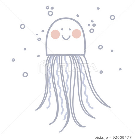 Cute outlined jungle and woodland animal for kids. Coloring vector illustration set. 92009477