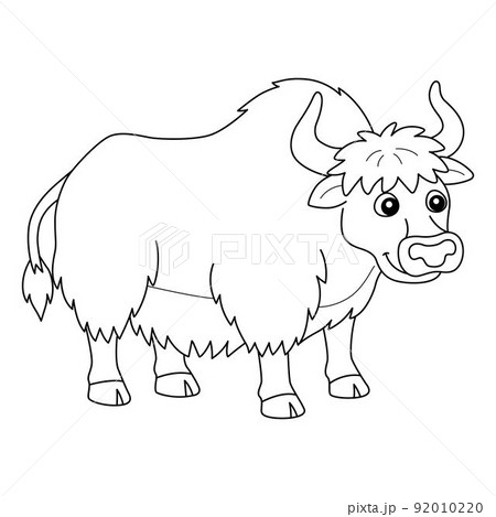 Yak Animal Coloring Page for Kids 92010220