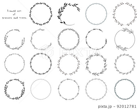 草木のフレームセット。 92012781
