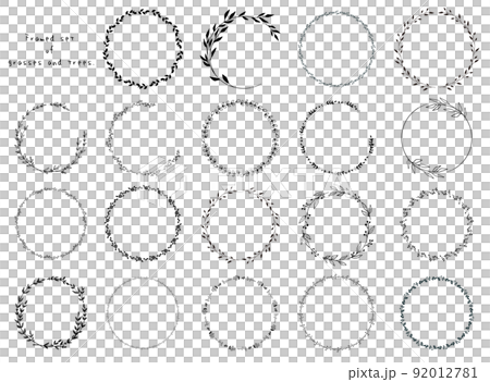 草木のフレームセット。 92012781