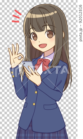 Blazer girl with a smartphone OK 92012816