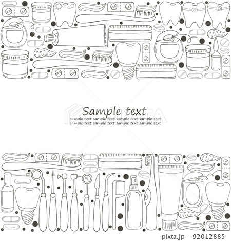 Monochrome medical illustrations. Coloring pages, black and white 92012885