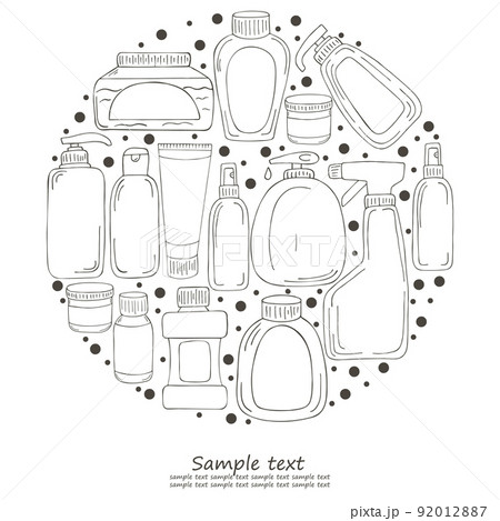 Monochrome medical illustrations. Coloring pages, black and white 92012887