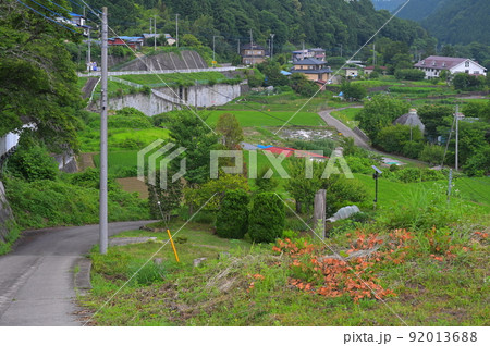 道志村の集落風景 道志村の集落風景 92013688