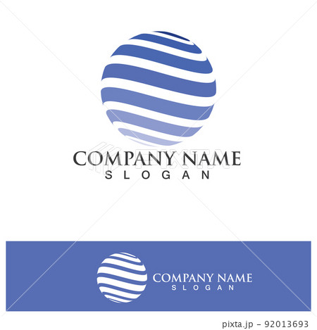 World globe logo and symbol vector eps10 World globe logo and symbol vector eps10 92013693