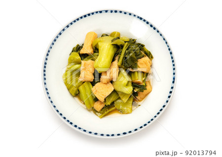 伝統野菜、播州こぶ菜と油揚の煮物 92013794