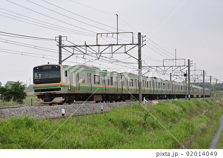高崎線　岡部ー本庄　JR東日本　E231系1000番台　K-21編成（国府津） 92014049