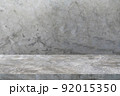 Empty gray wall room. Concrete wall and floor texture background. 92015350