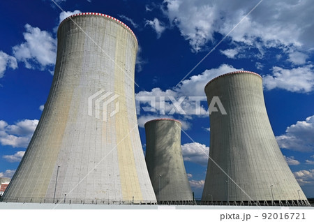 Nuclear power plant. Concept for industry and technology - energy crisis. Increasing energy prices - Russia's war on Ukraine. Dukovany - Czech Republic. Nuclear power plant. Concept for industry and technology - energy crisis. Increasing energy prices - Russia's war on Ukraine. Dukovany - Czech Republic. 92016721