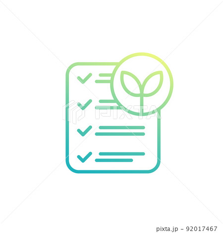Eco project line icon on white Eco project line icon on white 92017467