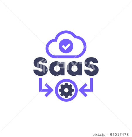 Saas icon, Software as a service vector 92017478