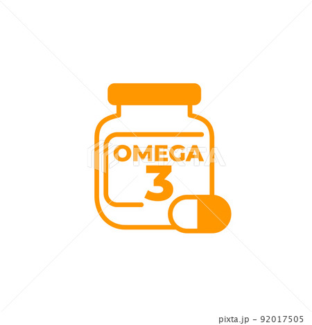 omega 3 vector icon on white 92017505