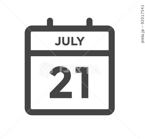 July 21 Calendar Day or Calender Date for Deadlines or Appointment 92017541