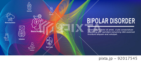 Bipolar Disorder or Depression BP Icon Set & Web Header Banner 92017545