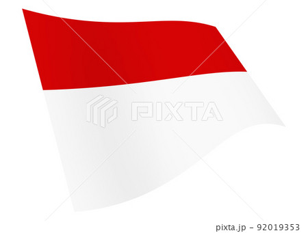 Indonesia waving flag 3d illustration isolated on white with clipping path Indonesia waving flag 3d illustration isolated on white with clipping path 92019353