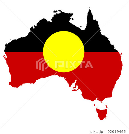 Australia Aboriginal map on white background with clipping path Australia Aboriginal map on white background with clipping path 92019466