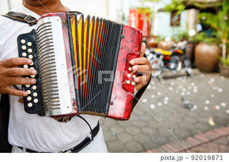 Street musicians in the Dominican Republic. Santo Domingo Columbus Park, Colonial Zone. Street musicians in the Dominican Republic. Santo Domingo Columbus Park, Colonial Zone. 92019871