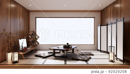 interior design,cleaning minimalist room japan style. 3D rendering interior design,cleaning minimalist room japan style. 3D rendering 92020208