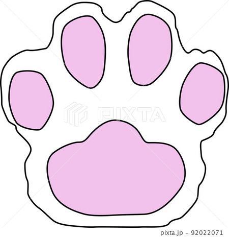 白い猫の肉球のイラスト 白い猫の肉球のイラスト 92022071