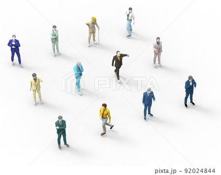 男性ビジネスマンのCGの人間 92024844