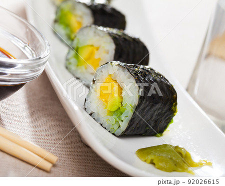 Appetizing Maki with avocado Appetizing Maki with avocado 92026615