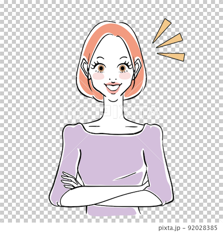 時尚女性的面部表情模式 時尚女性的面部表情模式 92028385