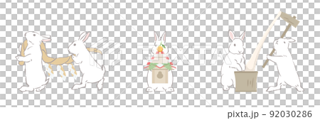 兔子新年準備-姿勢清單 92030286