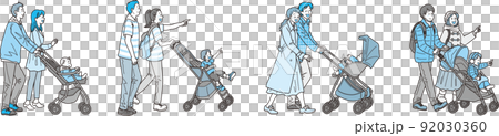 出門帶嬰兒車_cyan_one row_go 到右邊集合 出門帶嬰兒車_cyan_one row_go 到右邊集合 92030360