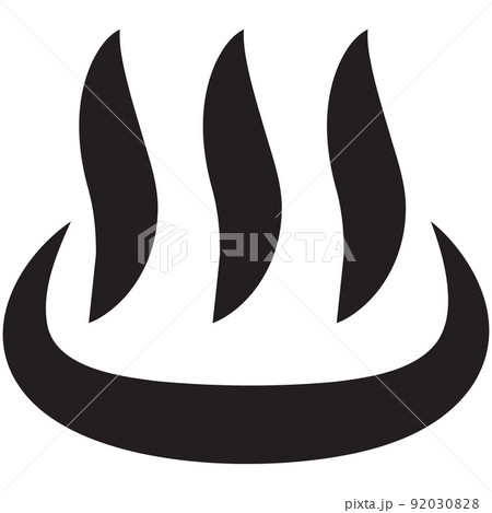 Hot spring mark icon on white background....のイラスト素材 [92030828] - PIXTA